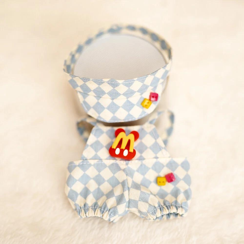 

17 см Кукольная одежда шахматная доска теннисный комплект одежды детская подвесная одежда подтяжки брюки замена одежды трендовый подарок fit 17cm Labubu Doll