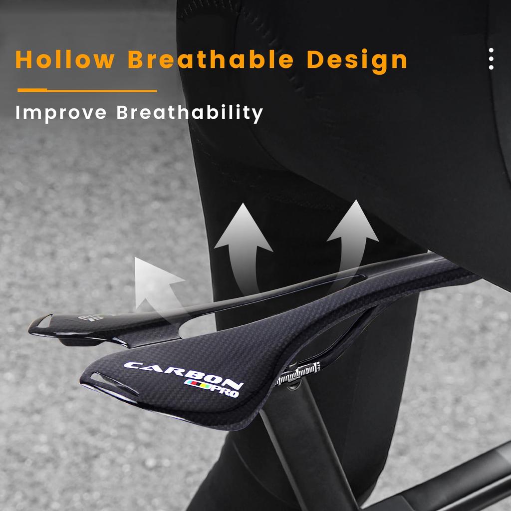 RXL SL Carbon Rennradsattel, Carbon Mountainbike-Sattel, Sattellöcher, Wasserdicht, 3K Glänzend