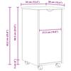 Mobile Storage Cabinet in Brown 34 x 39 x 65.5 cm Solid Pine Wood