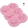 Silikon-Eiswürfelformen Wiederverwendbar Rosenform Eisformen Premium Diamant-Eisform Party