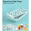 Ice Cube Tray with Lid and Bin – Round Ice Cube Trays for Freezer, BPA-Free Food-Grade Ice Mold, Stackable Ice Ball Maker, Iced Bucket Kits, Circle