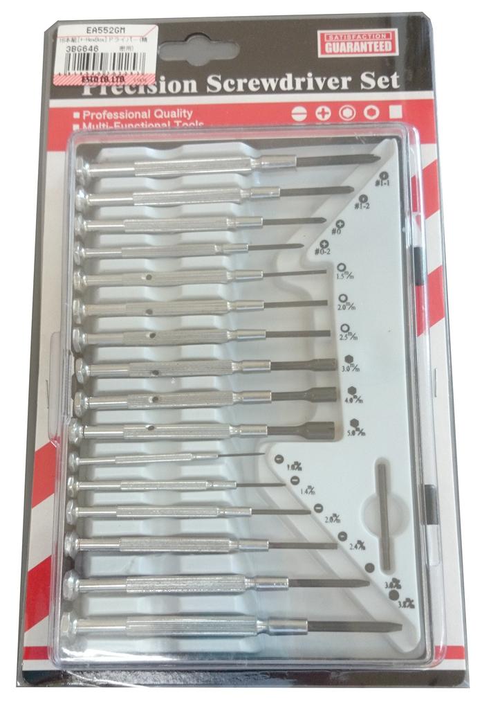 ESCO EA552GM Satz Sechskantschraubendreher 16-teilig [Phillips Box] (Präzision)