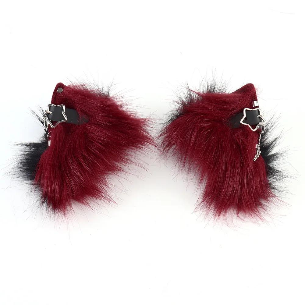 Plush Electric Animal Ear Headband Rechargeable Detachable Fox Ear Lolita Comic Show Prop Cat Ear Cosplay Accessories Halloween