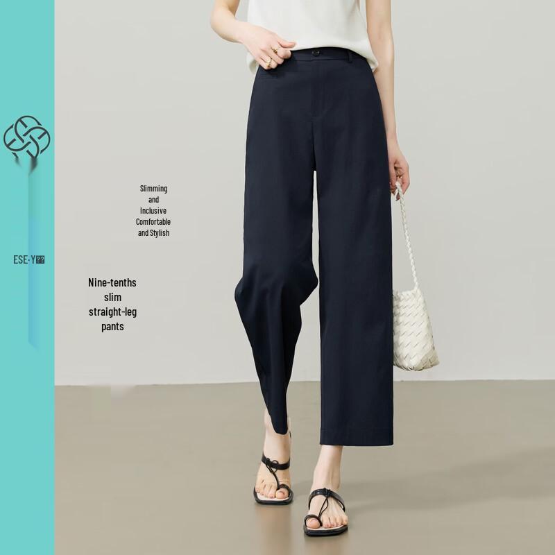 ESE-Y Women s Wrinkle-Resistant Cropped Straight-Leg Pants 31S