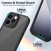 KEYSION Matte Translucent Black Phone Case for OPPO Reno15 Pro Max 5G Silicone+PC Clear Shockproof Cover for OPPO Reno15 F 5G