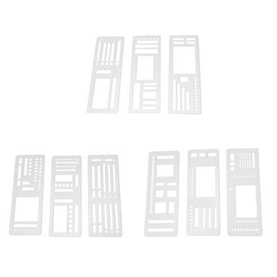 3 Pieces Journal Stencils Planner Stamps Notebook Lines Handmade Lightweight