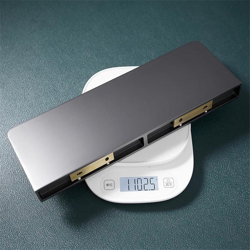 Tuqiu Total Brass Gray Bathroom Shelf  Black Soap Dish Bath Shower Shelf Wall Mounted Bath Shampoo Holder Basket Holder