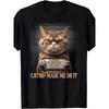 Humorous Cat Lover T-Shirt - Made From, This Soft Crew Neck Tee Features a Funny Print. It'S a Black Casual Short Sleeve Shirt Suitable for Both Men