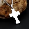 Acciaio Inossidabile St. Collana con Ciondolo Croce dell'Arcangelo Michele per Uomo
