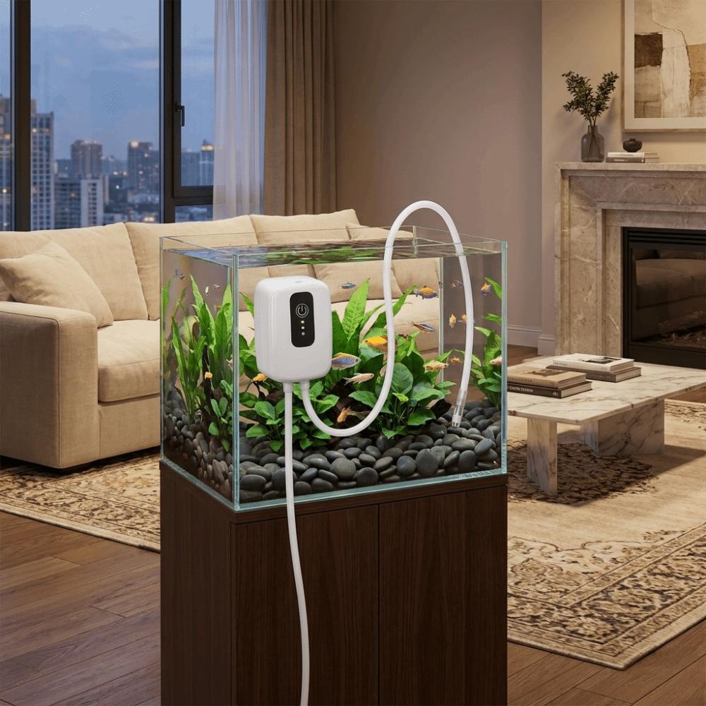 Mute Siphon Pump Portable Electric Suction Drainer Fish Tank Water Changer Aquarium Maintenance