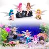 4pcs/set Beautiful Flower Fairy Aquarium Decorations Colorful Cartoon Angel Figurine Fish Tank Ornaments Desk Decorations