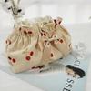 Weiche Cord-Kirsch-Kosmetiktaschen für Mama Mommy Bag Baby Windel Windelorganisator Schleife Damen Abendtasche Geldbörse Schwangerschaftstasche