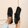 Spring and Autumn Flat Bottomed Retro Le Fu Single Shoes for Women's Flat Bottomed Shoes with Soft Bottom Bean Shoes Size 35-42