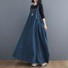 Japan and South Korea Large Size Women's Clothing Spring and Summer Medium and Long Strap Skirt Women's Loose and Thin Denim Strap Skirt Bigswingdress