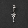 1pc Clip On Butterfly Belly Button Ring for Women, Copper Zircon Fake Belly Piercing Navel Body Jewelry Trendy Fashion Style