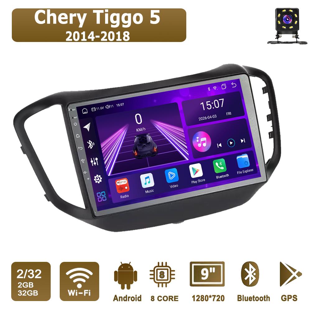 

Android Car-Play Car Radio For Chery Tiggo 5 2014-2018 Multimedia Player Head Unit Stereo GPS Navigation BT WIFI,8 CORE ,2+32GB чёрный