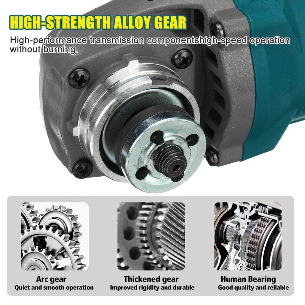 100mm Brushless Electric Angle Grinder Grinding Machine 688VF Cordless DIY Woodworking Power Tool For 25000mAh Battery 1580W