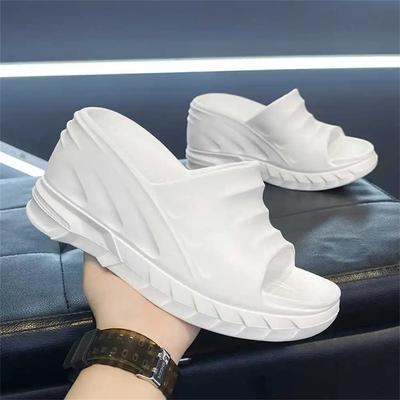 Mode Hoher Plateau Keilabsatz Orange Sandalen Für Damen Luxus Damen Hausschuhe Damen Luxusmarken Schuhe Sneaker Sport Tenni Vip