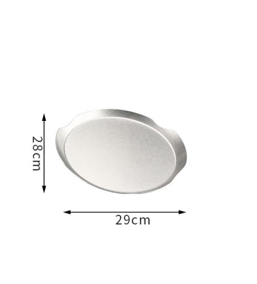 Vintage Silver Stainless Steel Fruit Tray, Salad Bowl, Tableware, Snack Storage Tray, Coffee Shop Decoration Service Tray