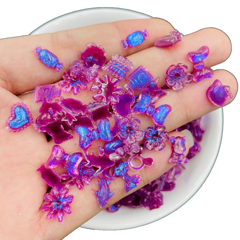 

100 Pcs New Cute Cartoon Mixed Animal Resin Figurine Crafts Flatback Cabochon Ornament Manicure Making Hairwear Accessories A49