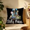 Stylish SSally Facees Cushion Cover Versatile DoubleSided Pillow Case Fit for Sofa Bed Car  Daily Decor