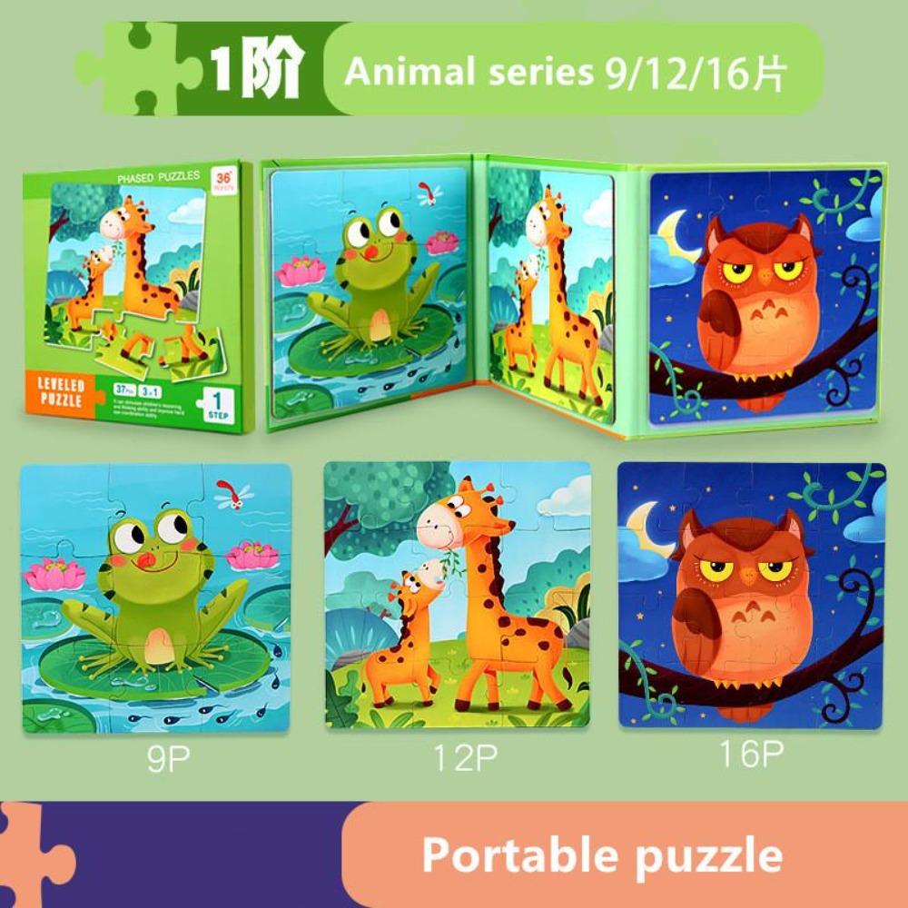 Magnetic Puzzles Portable Book Vehicle Ocean Dinosaur Jigsaw Montessori Early Education With Magnet Boys Girls Toys For Children