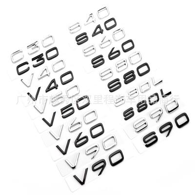 3d ABS Volvo Letters Car Trunk Emblem Badge For C30 V40 V50 V60 V90 S40 S60 S80 S90 XC40 XC60 XC90 T5 T6  Accessories