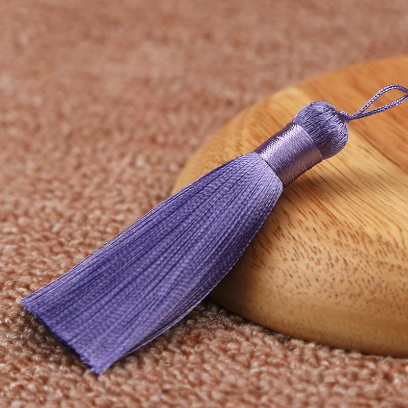 10pcs 8cm Tassel Earrings Polyester Silk Brush Pendant Earring Charm Satin Tassel DIY Jewelry Making Findings Handmade Craft