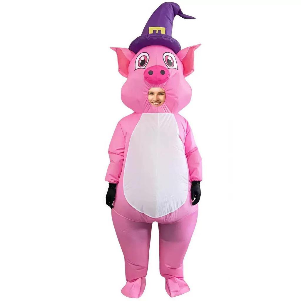 Pink Pig Inflatable Costume Jumpsuit for Party & Performance