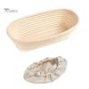 Puntos Ovaler Rattan-Brot-Proofing-Teig-Gärkorb mit Stoffabdeckungsschaber