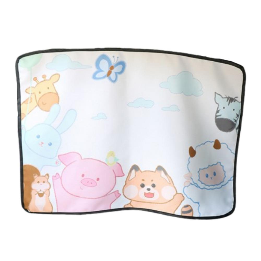 UV Protection Cartoon Car Curtain Embedded Rail Vehicle Privacy Shades  Car Interior Accessories