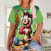 Women's Animal Print Top Loose Crew Neck Short Sleeve Fashion T-Shirts Women’s