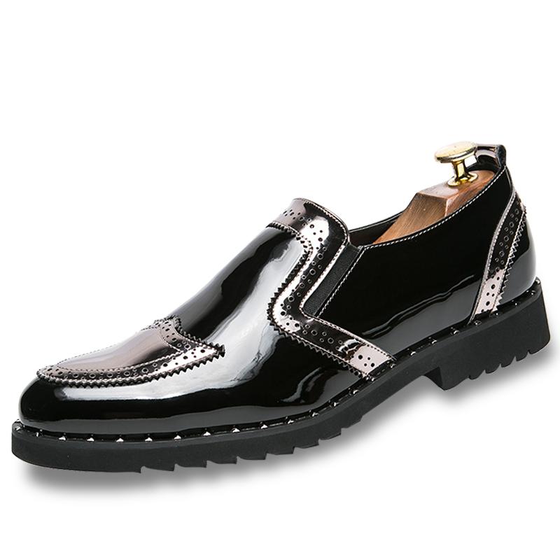 

38-48 Мужская Модная Ретро Британская Повседневная Кожаная Обувь Большого Размера Деловая Кожаная Обувь Рабочая Обувь 48 серебряный