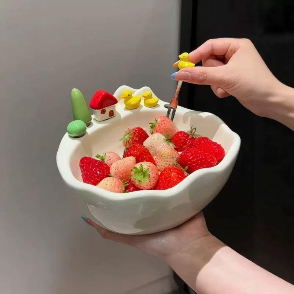 6 Stück Kreative Edelstahl-Kuchengabel Wiederverwendbare Niedliche Obstgabeln Obst-Dessertgabel Geschenke