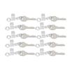 10pcs Beard Beads Keys Springs Beard Ornaments for Men Women Hair Braiding Decoration