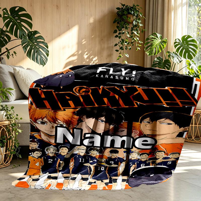 Custom Name Personalized Haikyu Print Blanket, Home Decor, Bedroom, Sofa, Camping, Couch, Gifts for Birthday ChristmasEnthusiasts