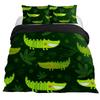 Abstract Duvet Cover Set, Alligator Skin African Animal Crocodile Quilt Cover, 3 Piece Bedding Set With Pillow Shams, Full Size