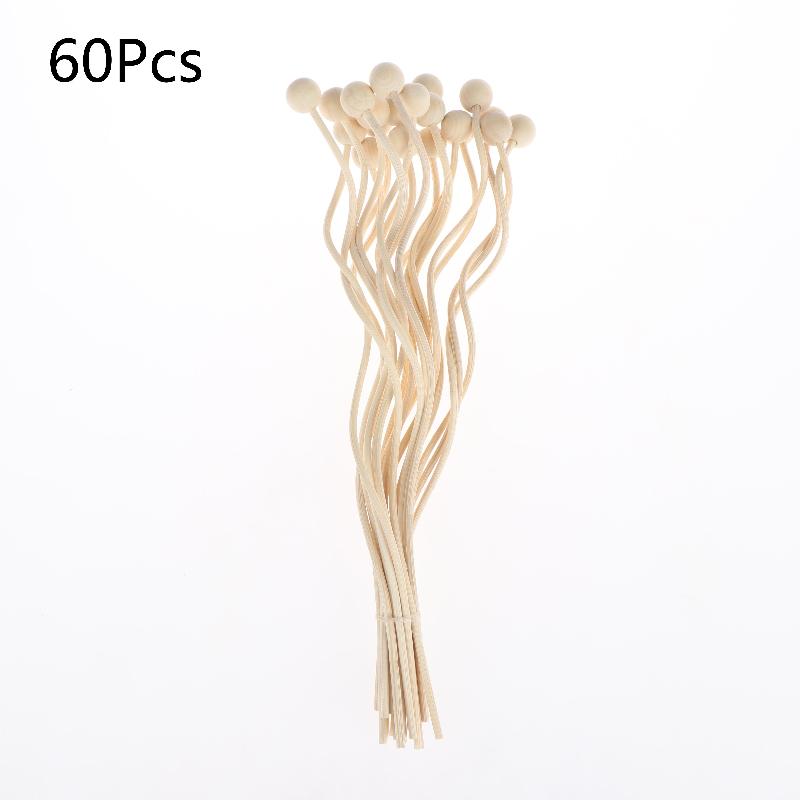 Wooden Bead Wave Shaped Rattan Reed Diffuser Sticks Replacement Refill For Home Fragrance Aromatherapy Office Home Decor