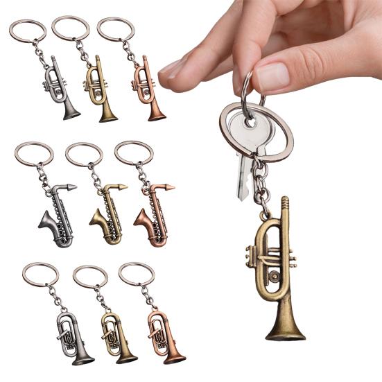Yousheng Musician Keychain Pendant Decorative 3D Design Bag Hanging Pendant Miniature Instrument Shape Key Holder Bag Charm