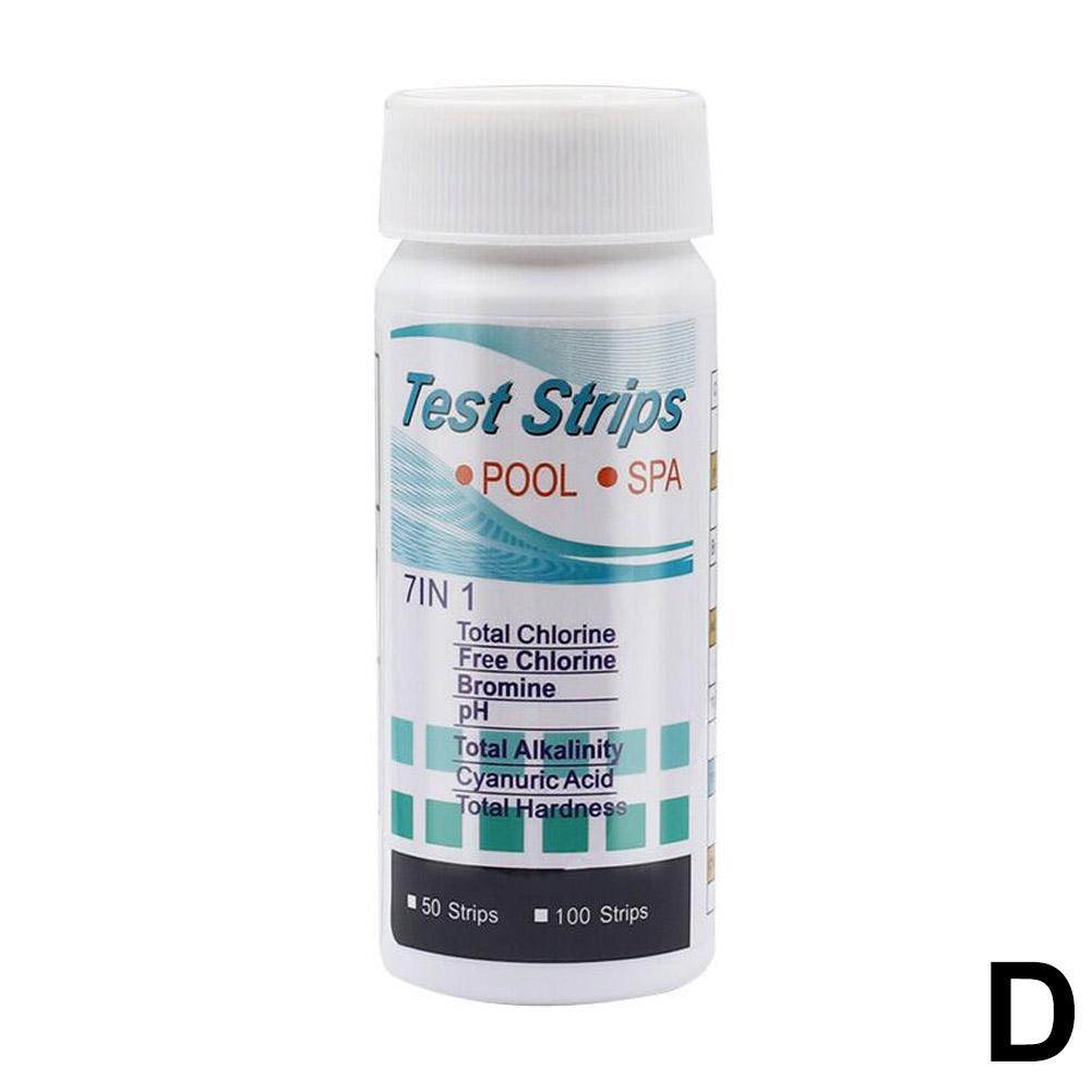50 Strips Multipurpose Swimming Pool PH Precise Test Paper PH Value Test Kits For Residual Chlorine, Free Fhlorine, Nitrate