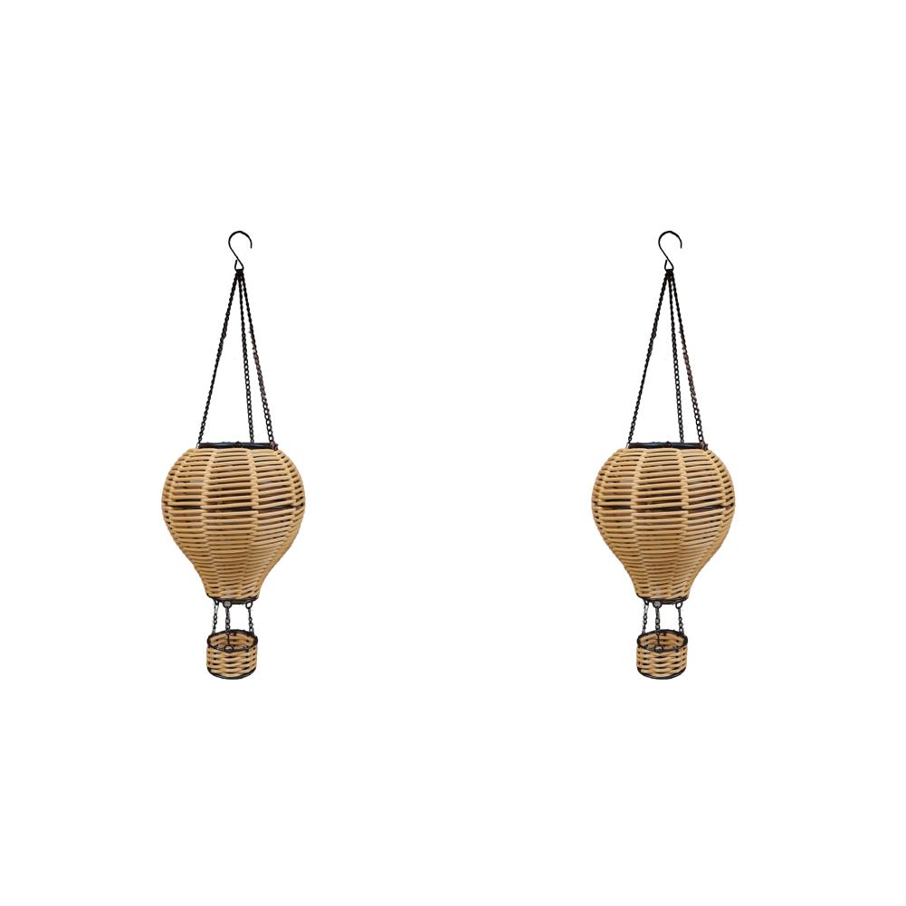 1/2Pcs Hanging Solar Lantern IP44 Waterproof Garden Solar Hot Air Balloon Lantern Outdoor Lights for Garden Patios Pathway Decor