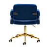 4Rico Swivel Chair Qs-Of213G Velvet Navy Blue