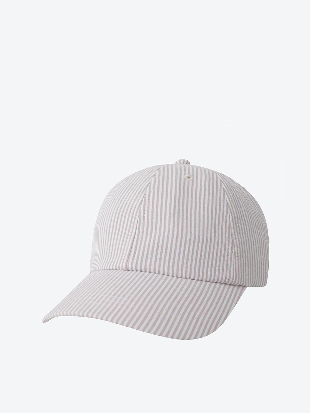 

Seersucker Stripe Ball Cap HPACCFA702 (35)Beige