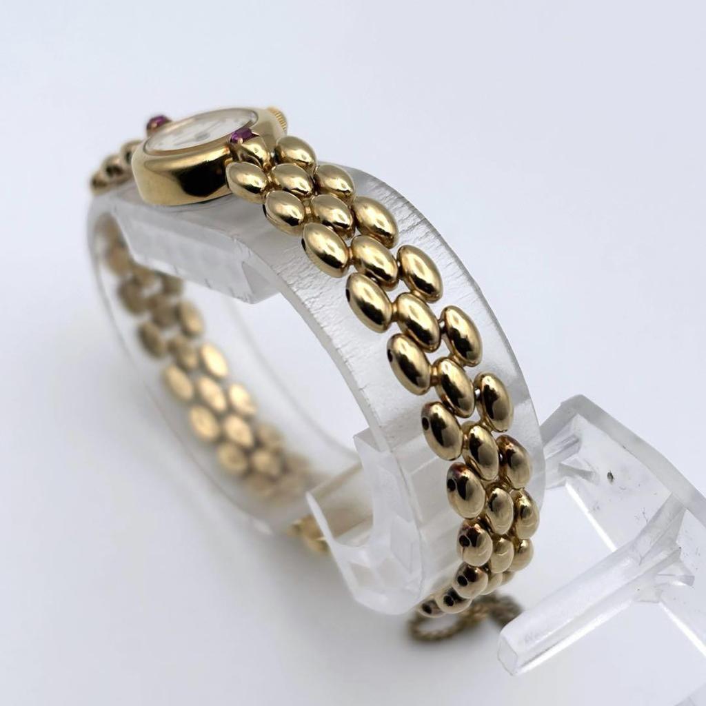 [USED] SEIKO Color Stone Gold Women's Watch with Bracelet