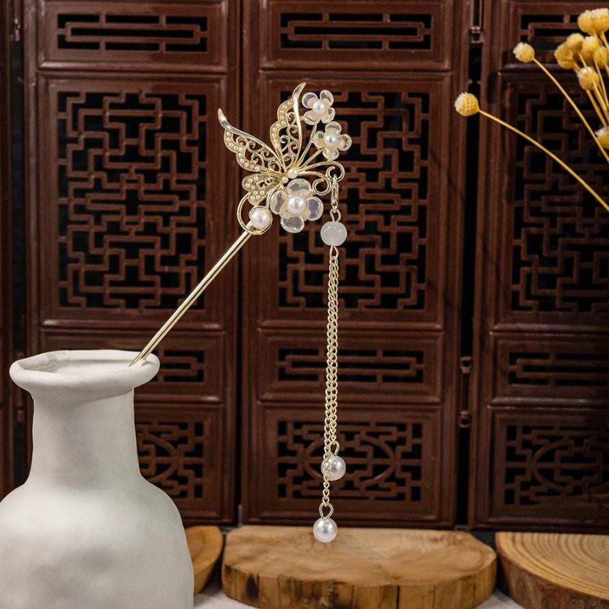 Vintage Chinese Style Hair Sticks Hairpin Forks for Women Girls Flower Hairpin Hair Clip Hanfu Headwear Jewelry Hair Accessories