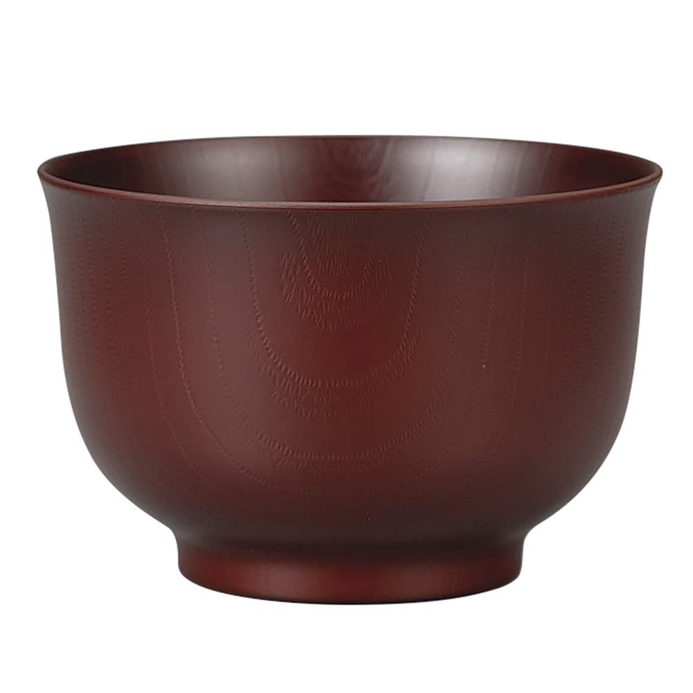 Miyamoto Sangyo Soup Wood Curved Rose 4512951116847 Bowl, Grain, Shape, Wood, Size Approx. 11 H7.3