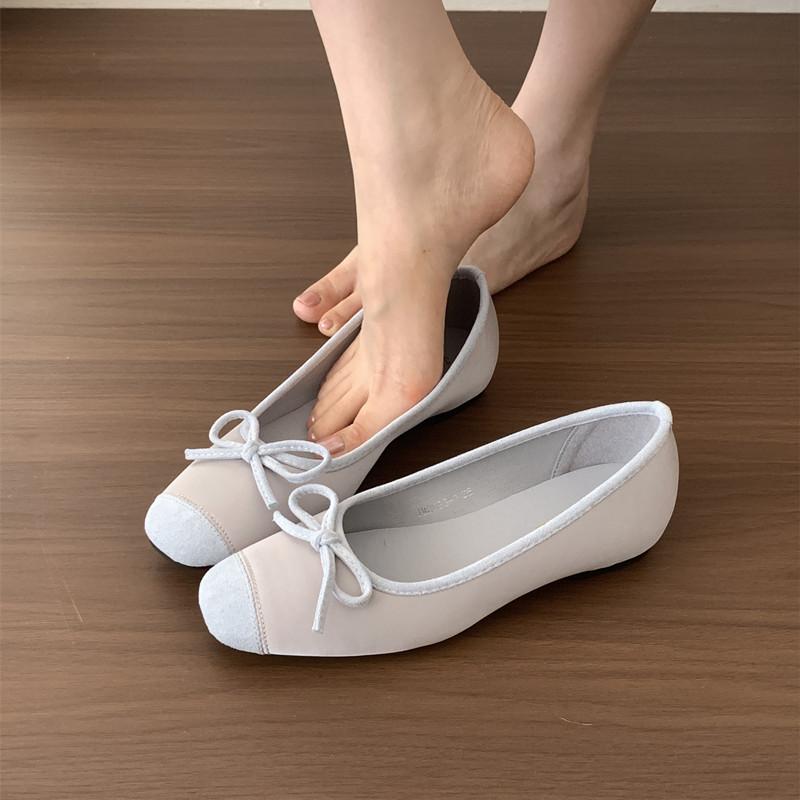 Fashion Bailamos Women Flat Shoes Soft Single Shoes Elegant Round Toe Women Shoes Shallow Loafers Low Heel Sandals