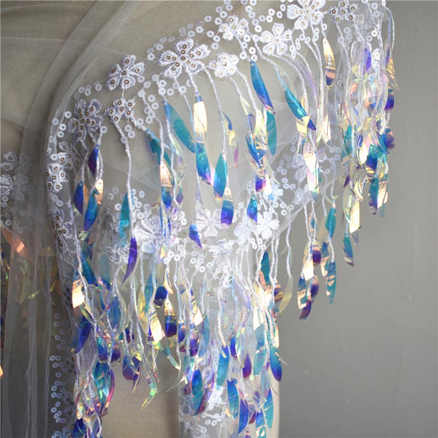 Rochie de mireasă din țesătură din dantelă brodata cu mărgele din frunze de 12 cm, cu lățime de 12 cm