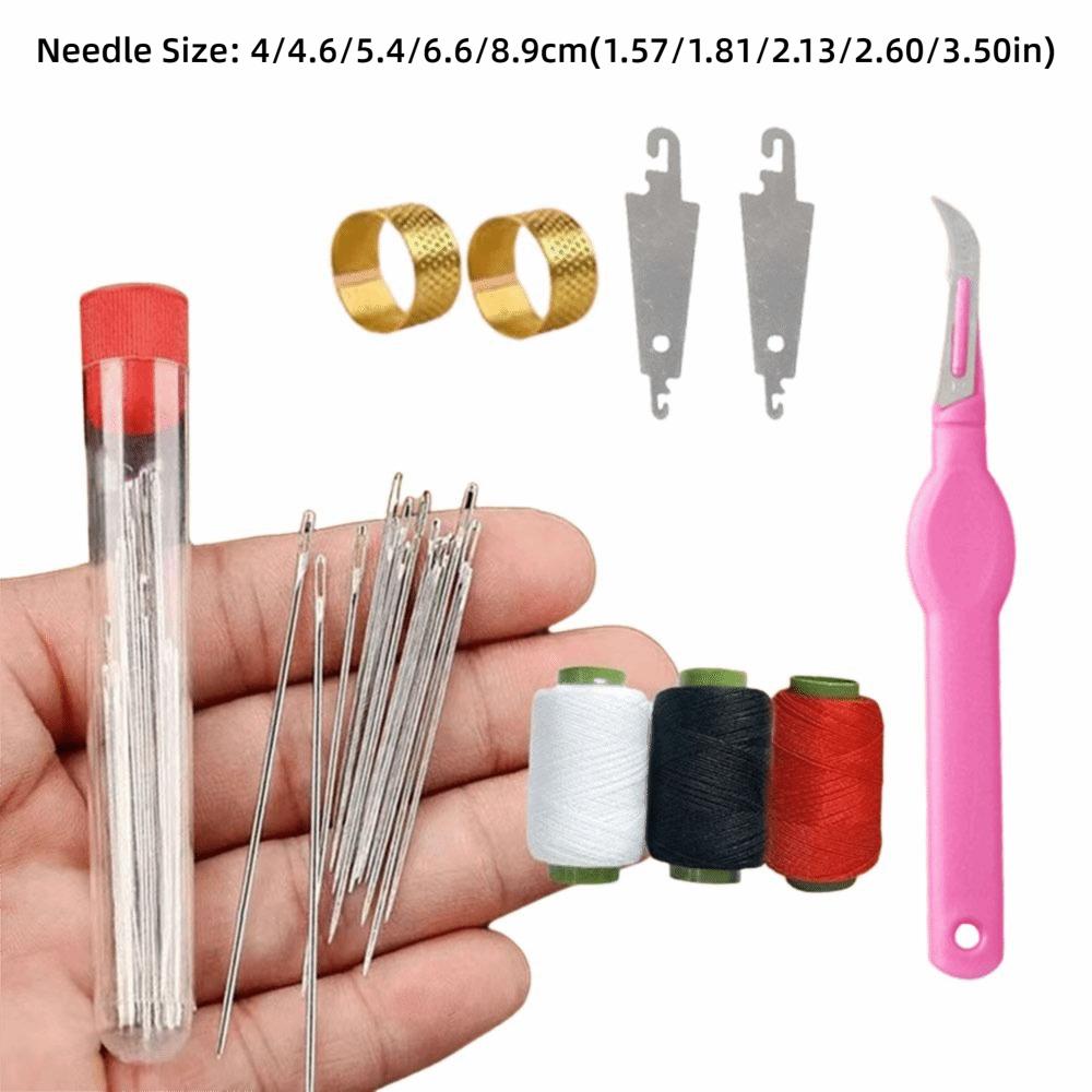 6/25/34PCS Multi-Purpose Sewing Tool Set with Top Needle Easy Sewing Needle and Thread Kit Quilt Sewing Needle