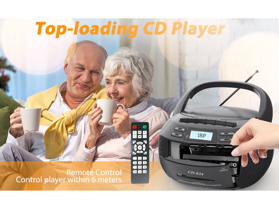 Grenzüberschreitende Bluetooth Boombox: CD/USB/Radio/MP3-Player